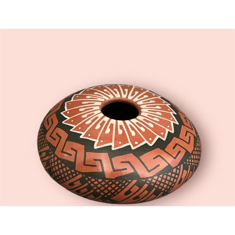 Mata Ortiz Pottery Seed Pot Elena Mora Paquime Mexican Fine Art Ceramic Handmade